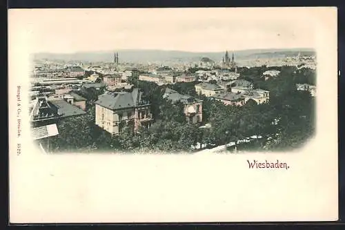 AK Wiesbaden, Panoramablick über die Stadt