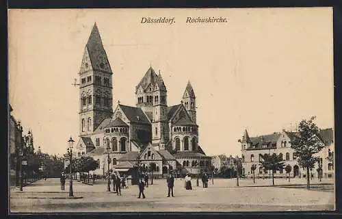 AK Düsseldorf, Blick auf die Rochuskirche