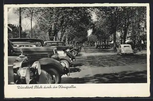 AK Düsseldorf, Blick durch die Königsallee