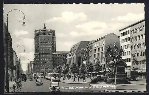 AK Düsseldorf, Alleestrasse mit Wilhelm Marx-Haus