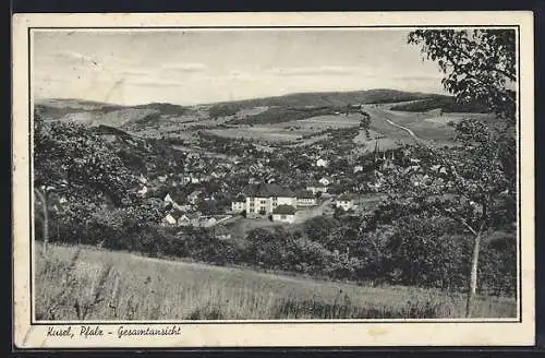 AK Kusel /Pfalz, Ortsansicht vom Berg aus