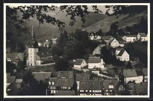 AK Lautenthal, Ortsansicht vom Berg aus