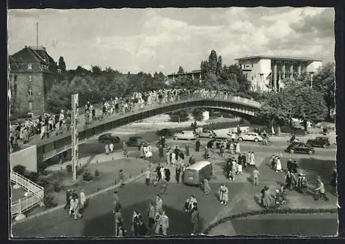 AK Düsseldorf, Aluminium-Brücke und Europa-Halle