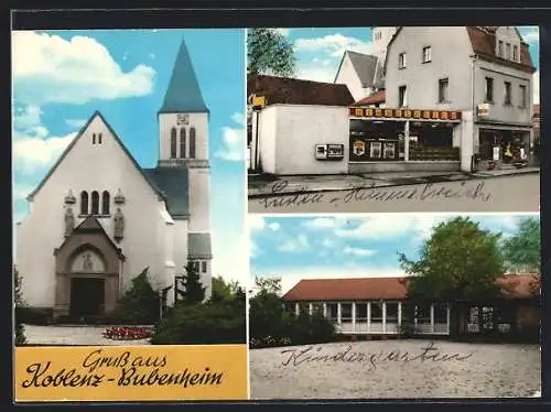 AK Koblenz-Bubenheim, Die Kirche, Handlung Himmelreich, Kindergarten