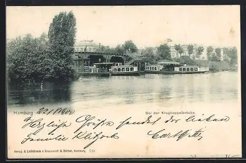 AK Hamburg-Harvestehude, Bei der Krugkoppelbrücke