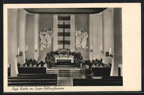 AK Essen-Rellinghausen, Evangelische Kirche, Innenansicht