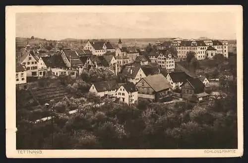 AK Tettnang, Schlosspartie aus der Vogelschau