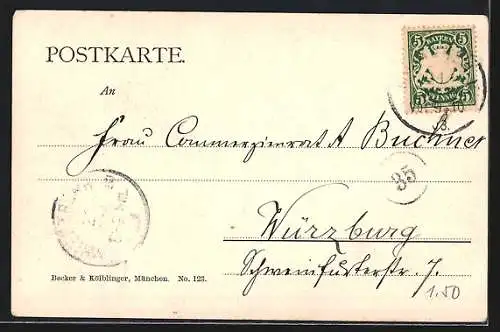 AK München-Au, Lucaskirche vom Gasteig aus