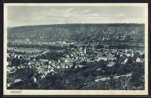 AK Niefern, Ortsansicht vom Wald aus