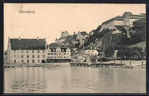 AK Meersburg, Ortsansicht vom Wasser aus