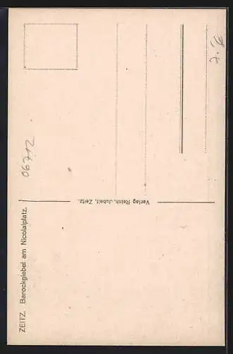 AK Zeitz, Barockgiebel am Nicolaiplatz