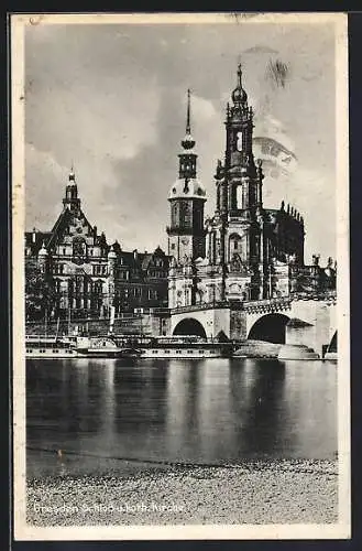 AK Dresden, Schloss und katholische Kirche