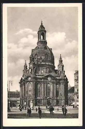 AK Dresden, Frauenkirche auf dem Neumarkt