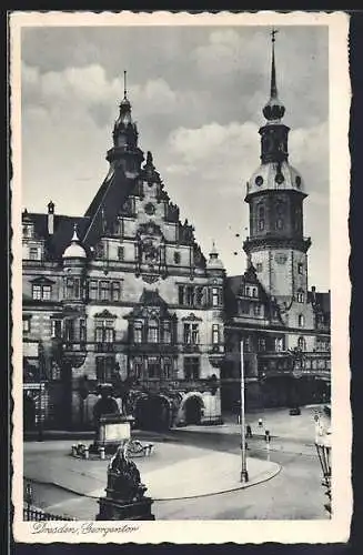 AK Dresden, Georgentor mit Denkmal