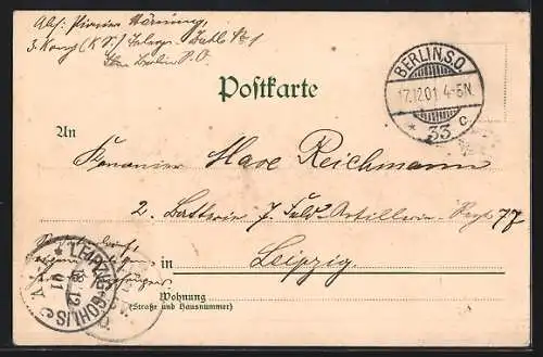 Lithographie Berlin-Tiergarten, Reichstagsgebäude u. Siegessäule