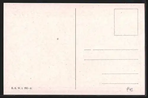 Künstler-AK Schubert, Der Lindenbaum, Text und Noten