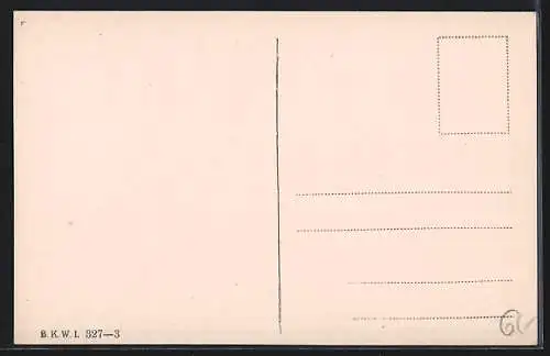 Künstler-AK Brüder Kohn (B.K.W.I) Nr. 327-3: Paar mit Fernglas auf einem Berg