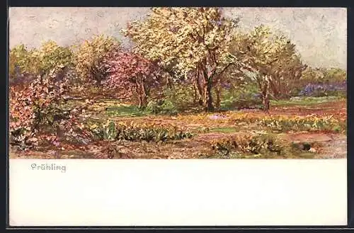 Künstler-AK Brüder Kohn (B.K.W.I) Nr. 732-1: Frühjahrslandschaft mit Bäumen