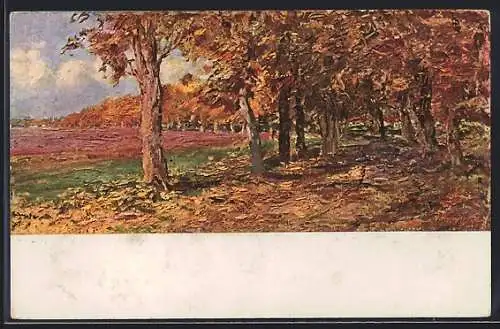 Künstler-AK Brüder Kohn (B.K.W.I) Nr. 732-2: Herbstliche Landschaft mit Bäumen