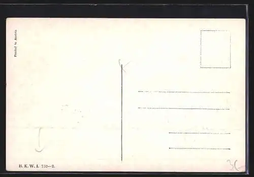 Künstler-AK Brüder Kohn (B.K.W.I) Nr. 732-2: Herbstliche Landschaft mit Bäumen