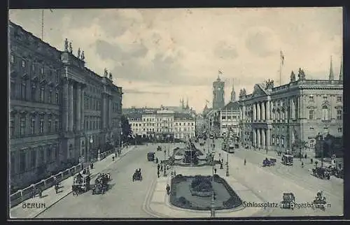 AK Berlin, Schlossplatz mit Begasbrunnen