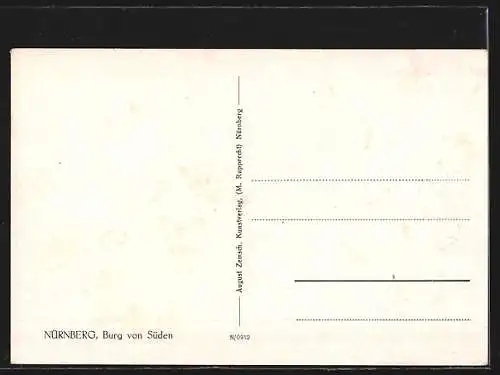 AK Nürnberg, Die Burg von Süden