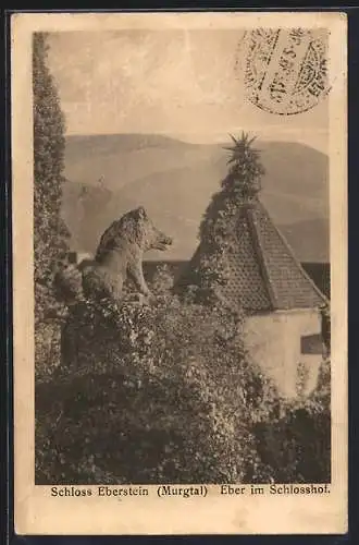 AK Schloss Eberstein /Murgtal, Eber im Schlosshof