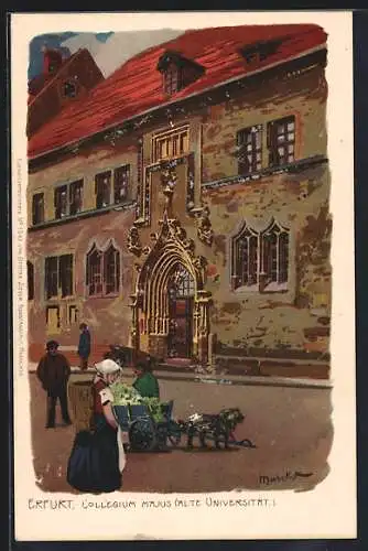 Künstler-AK Alexander Marcks: Erfurt, Collegium Majus (alte Universität)