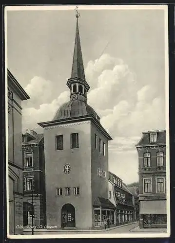 AK Oldenburg i. O., Strassenpartie mit Lappan