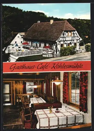 AK Creglingen, Gasthaus-Cafe Kohlesmühle K. Dürr