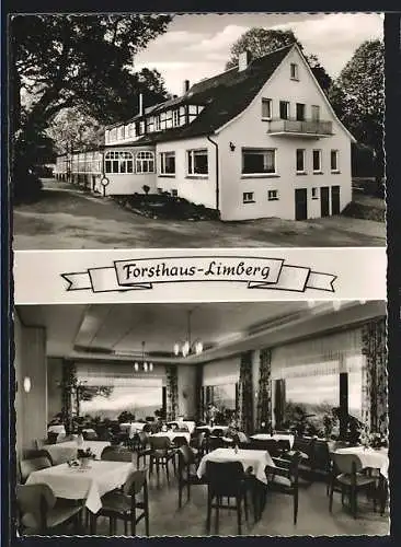 AK Börninghausen über Lübbecke, Gasthaus Forsthaus Limberg, Aussen- und Innenansicht