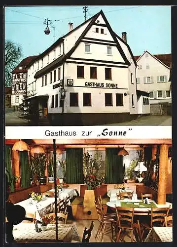 AK Herrenberg-Kuppingen, Gasthaus zur Sonne, Bes. Fam. Werner Kuttler