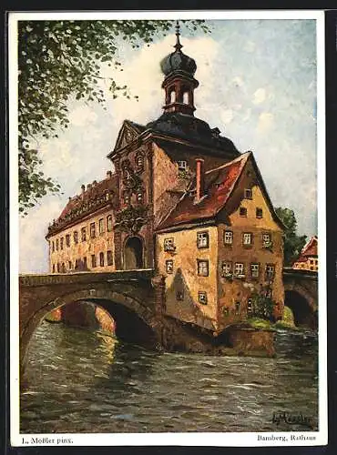 Künstler-AK Bamberg, Rathaus