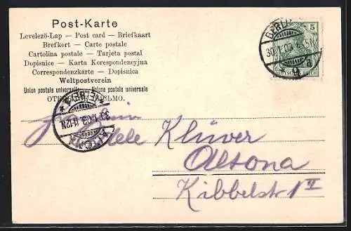 AK Berlin, Blick zum Bismarck-Denkmal