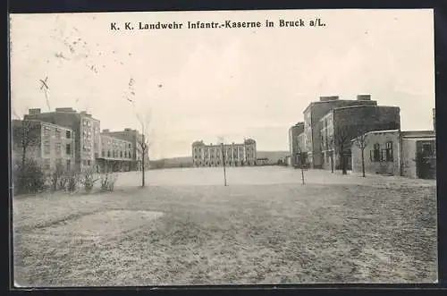 AK Bruck a. L., Landwehr Infanterie-Kaserne, Panorama