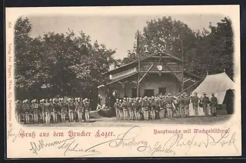 AK Bruck a. L., Brucker Lager, Hauptwache mit Wacheablösung