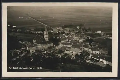 AK St. Andrä-Wördern /N. Ö., Totalansicht aus der Vogelschau