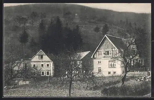 AK Dausenau-Ems, Pension St. Castormühle v. M. Lotter