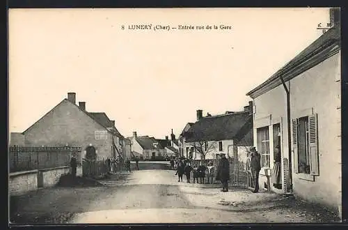 AK Lunery, Entrée rue de la Gare