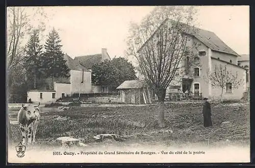 AK Ouzy, Propriété du Grand Séminaire de Bourges, Vue du côté de la prairie