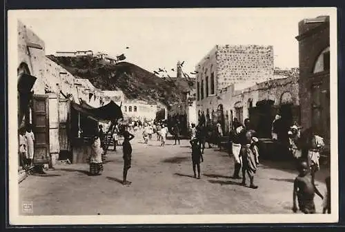 AK Aden, Blick in eine Strasse im Zentrum