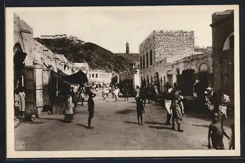 AK Aden, Blick in eine Strasse im Zentrum