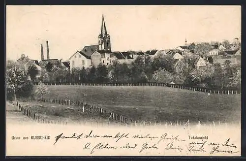 AK Burscheid / Bergisches Land, Ortsansicht von der Strasse aus