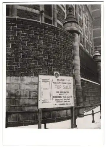 Fotografie Schostal, Ansicht New York City, Gefängnis Old Thombs zu verkaufen 1939