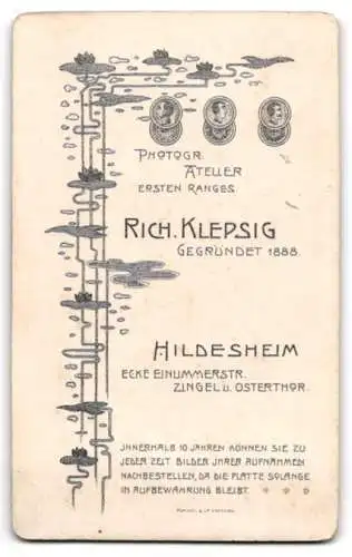 Fotografie Richard Klepsig, Hildesheim, Einummerstrasse, Junger Soldat des 79. Regiments mit Bajonett und Portepee