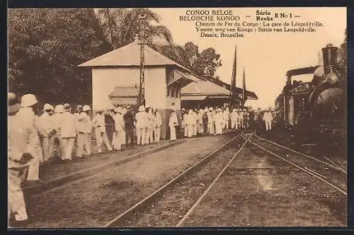 AK Leopoldville, Reeks, Chemin de Fer du Congo, La gare