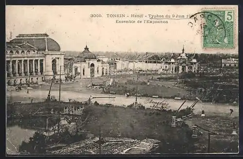 AK Hanoi, Typhon du 9 Juin 1903, Ensemble de l`Exposition