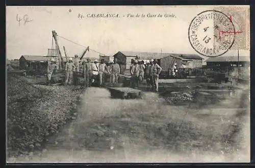 AK Casablanca, Vue de la Gare du Génie