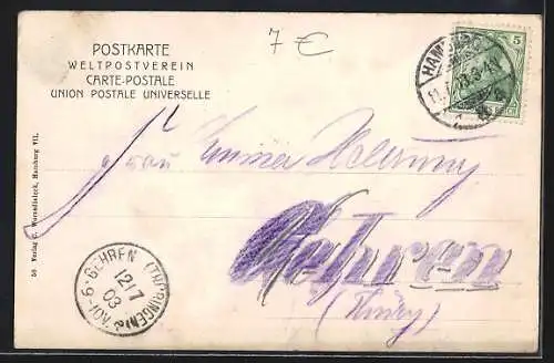 AK Hamburg-Neustadt, Der Jungfernstieg mit Alsterdamm, Schiffe