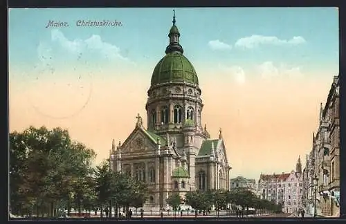 AK Mainz, an der Christuskirche